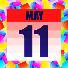 May 11 icon. For planning important day. Banner for holidays and special days. Eleventh of may. .