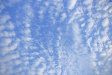 Beautiful clouds in the sky on a clear day.
