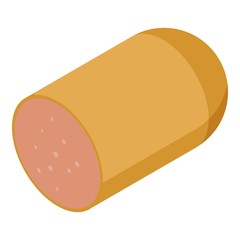 Half sausage icon. Isometric of half sausage vector icon for web design isolated on white background