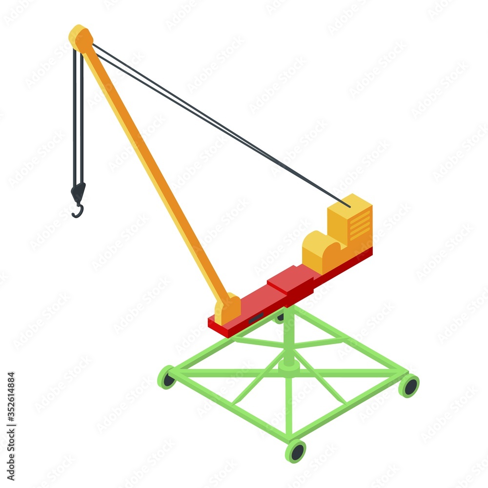 Poster crane icon. isometric of crane vector icon for web design isolated on white background