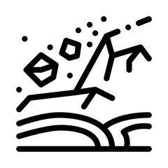 ertnquake highlands icon vector. ertnquake highlands sign. isolated contour symbol illustration