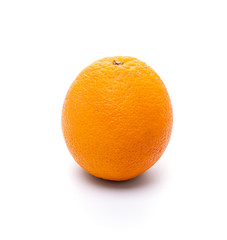 Natural Fruit Orange on a white isolate, view from the top.