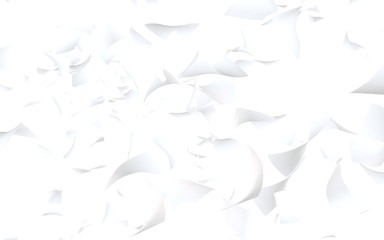 Flying sheets of paper isolated on white background. Abstract money is flying in the air. 3D illustration