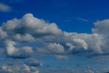 blue sky with clouds at noon