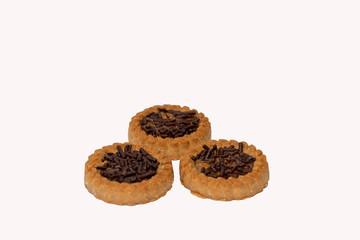 chocolate cookies isolated on white