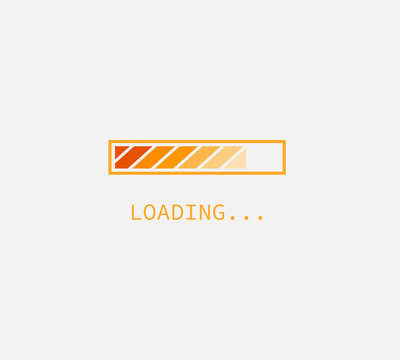 Loading icon.loading bar Progress bar icon isolated, minimal design. Vector illustration