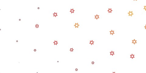 Light orange vector backdrop with virus symbols.