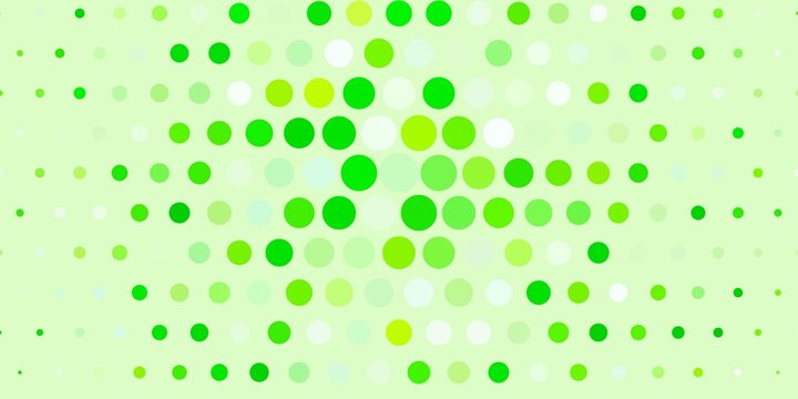 Light Green vector layout with circle shapes. Glitter abstract illustration with colorful drops. New template for a brand book. © Guskova