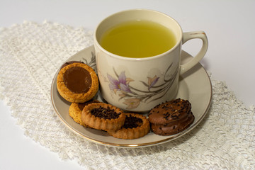 cup of tea and cookies