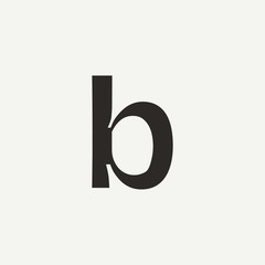 B monogram. Abstract letter B logo design. Filled creative symbol. Logo branding. Universal vector icon - Vector