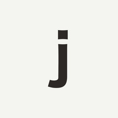 J monogram. Abstract letter J logo design. Filled creative symbol. Logo branding. Universal vector icon - Vector