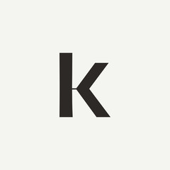 K monogram. Abstract letter K logo design. Filled creative symbol. Logo branding. Universal vector icon - Vector