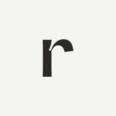 R monogram. Abstract letter R logo design. Filled creative symbol. Logo branding. Universal vector icon - Vector