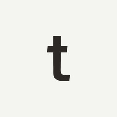 T monogram. Abstract letter T logo design. Filled creative symbol. Logo branding. Universal vector icon - Vector