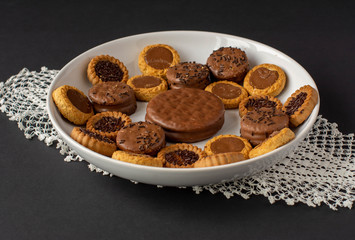 chocolate chip cookies on a plate