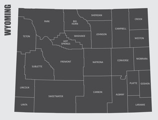 Wyoming State map