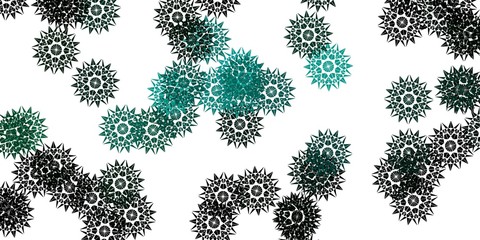 Light Green vector natural backdrop with flowers.