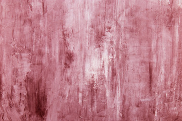 Red concrete background, wall with texture, preparation for design. Copy space.