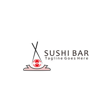 Chopstick Swoosh Bowl Oriental Japan Cuisine, Japanese Sushi Seafood logo design inspiration