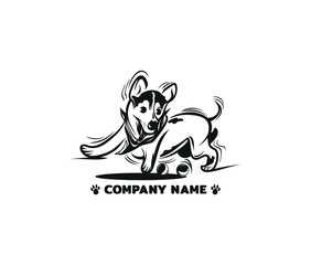 dog design vector black company name