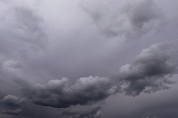 Fototapeta na wymiar Dark stormy clouds on sky