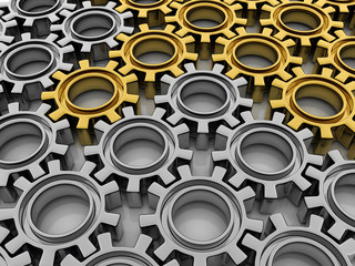 3d illustration gear Network