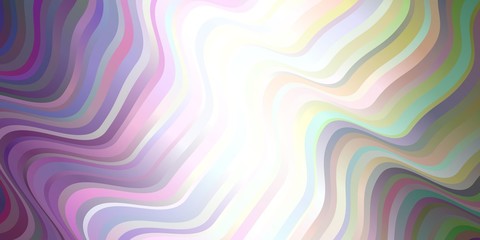 Obraz premium Light Pink, Green vector background with bent lines.