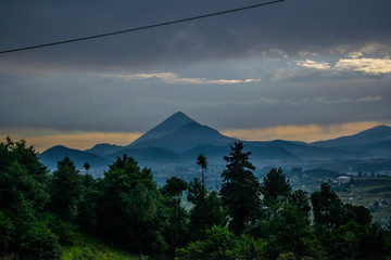 paisaje de volcan santa maria 