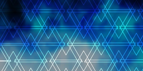 Light BLUE vector backdrop with lines, triangles. Triangles on abstract background with colorful gradient. Design for your promotions.
