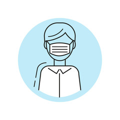 Doctor medical icon in flat design.