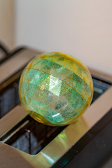 Magic ball with crystal faces for divination, games and witchcraft