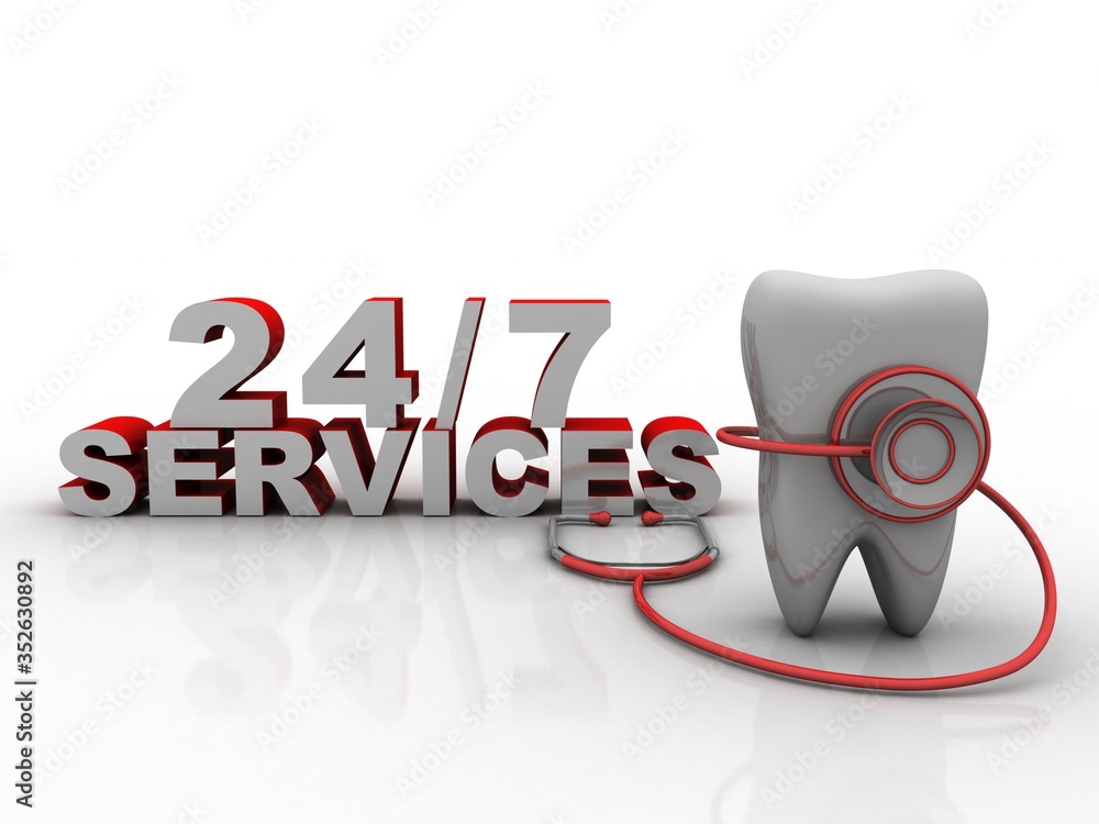 Poster concept: opening hours sign. 3d rendering