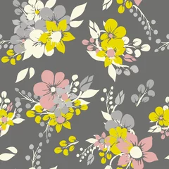 Stof per meter floral seamless pattern © Chantal
