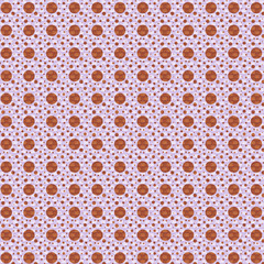 Pink and brown polka dot pattern in 12x12 digial paper for backgrounds and textures.  Dots are in various sizes and textured for design elements.