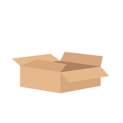 Cardboard box mockup for your design on white, stock vector illustration