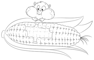 Niedlicher Hamster - Vektor-Illustration