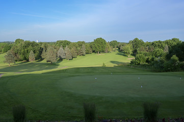 Green golf course.