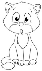 Niedliche Katze - Vektor-Illustration