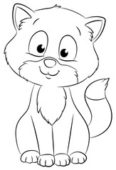 Obraz premium Niedliche Katze - Vektor-Illustration