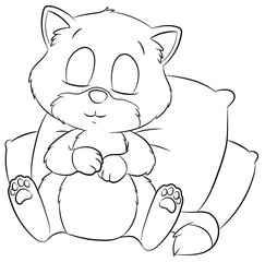 Niedliche schlafende Katze - Vektor-Illustration