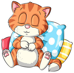 Niedliche schlafende Katze - Vektor-Illustration
