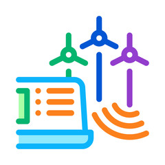 management of wind energy technicians icon vector. management of wind energy technicians sign. color symbol illustration