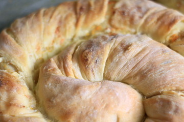bread dough roll with cheese