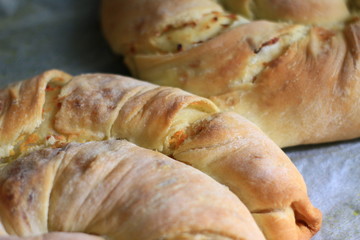 bread dough roll with cheese