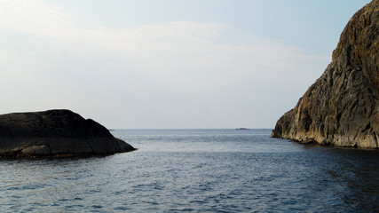 Fototapeta na wymiar Rocks in Norwegian Sea