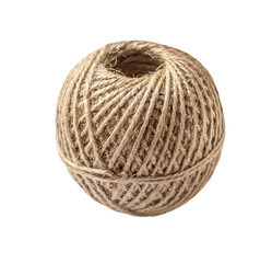 skein of jute rope isolated on white