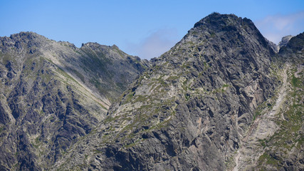 mountain landscape with blue sky