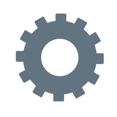 gear, cog for technical or business design on white, stock vector illustration