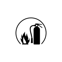 Fire extinguisher icon. Fire protection symbol sign isolated on white background