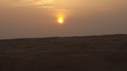sunset at the desert